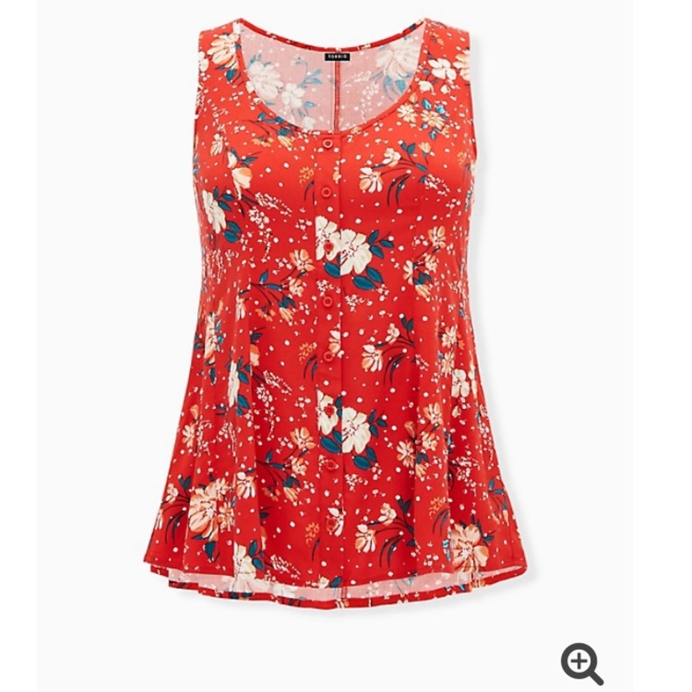 NWT torrid floral tank top, size 1